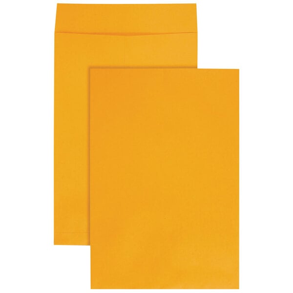 A pair of brown Kraft file envelopes with fold flap seals.