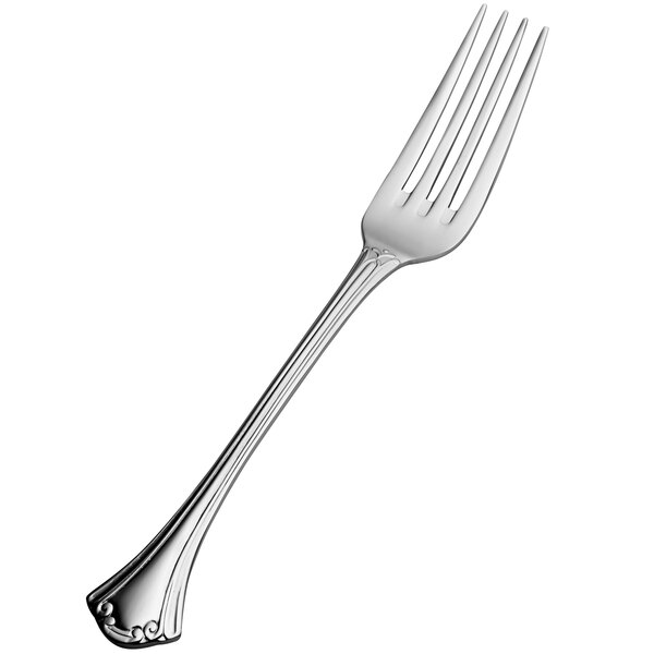 A Bon Chef stainless steel dinner fork with a silver handle.