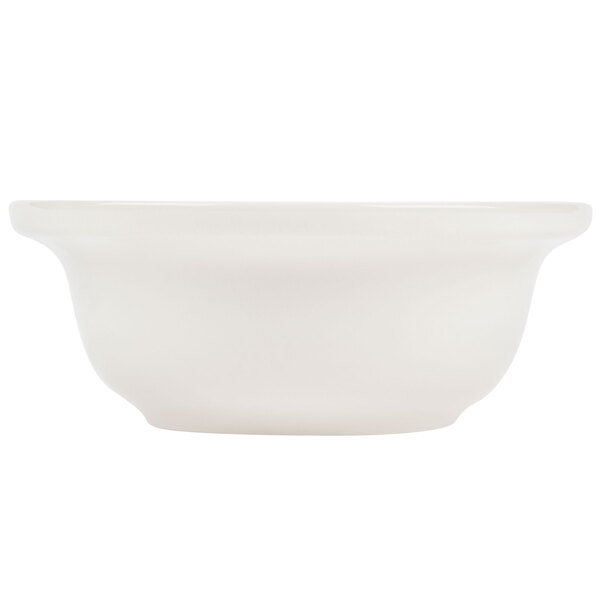 A white bowl with a white background.