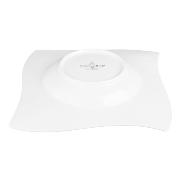 Villeroy & Boch NewWave 10 1/4" Square White Premium Porcelain Deep Plate - 4/Case