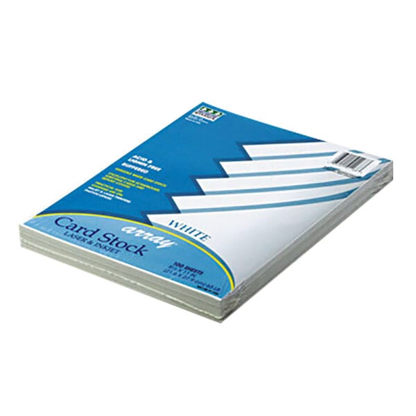 A stack of white card stock paper.