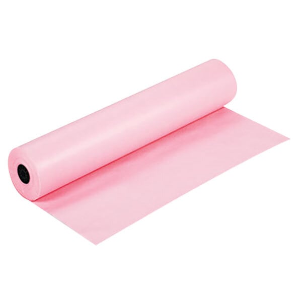 A roll of pink paper.