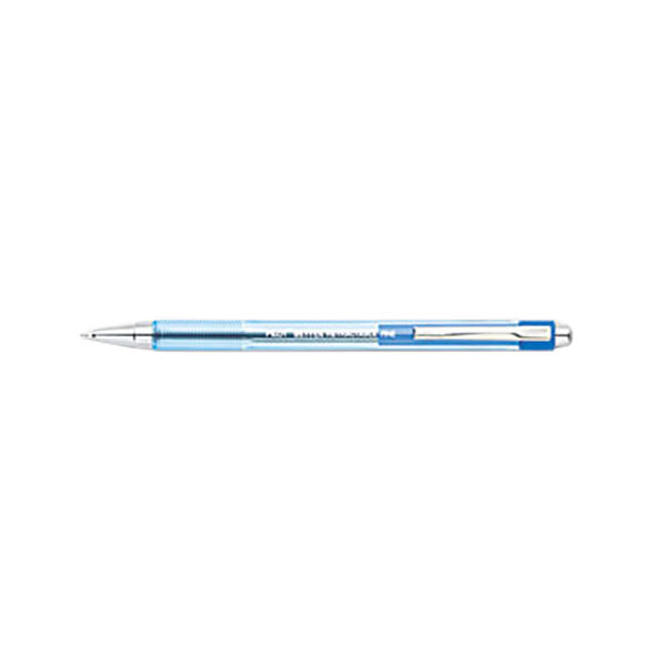 A blue Pilot Better Ballpoint pen with silver tips.