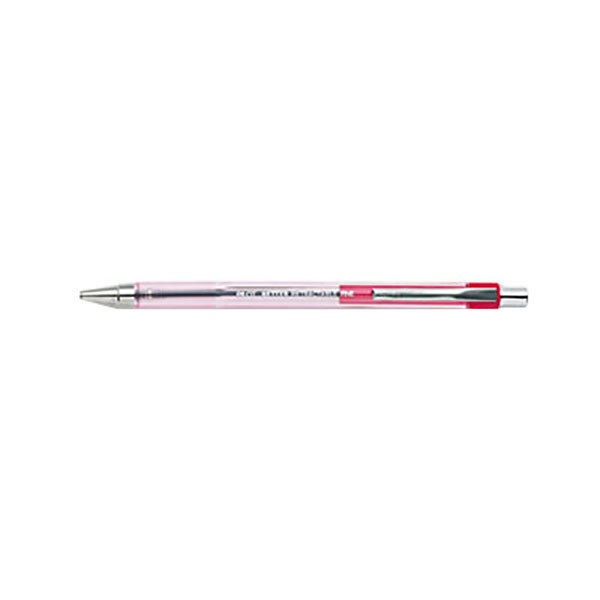 Better retractable ballpoint pen, ribbed grip, Fine 0.7 mm, Red Ink, dozen, refillable (072838300027)