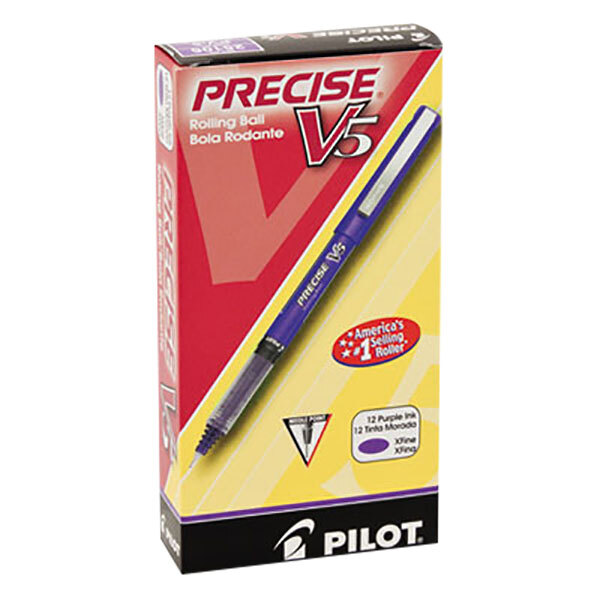 Office Red Ink Pilot Precise V5 Rt Rollerball Pens 12 Count Extra Fine