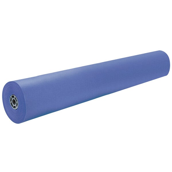 A roll of blue paper.