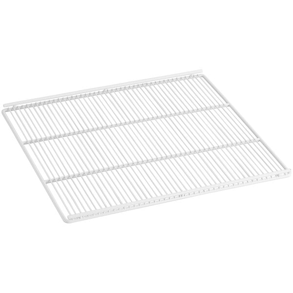 A white wire rack for Beverage-Air refrigerated merchandisers.