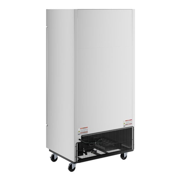 A large white rectangular True reach-in freezer with a solid door.