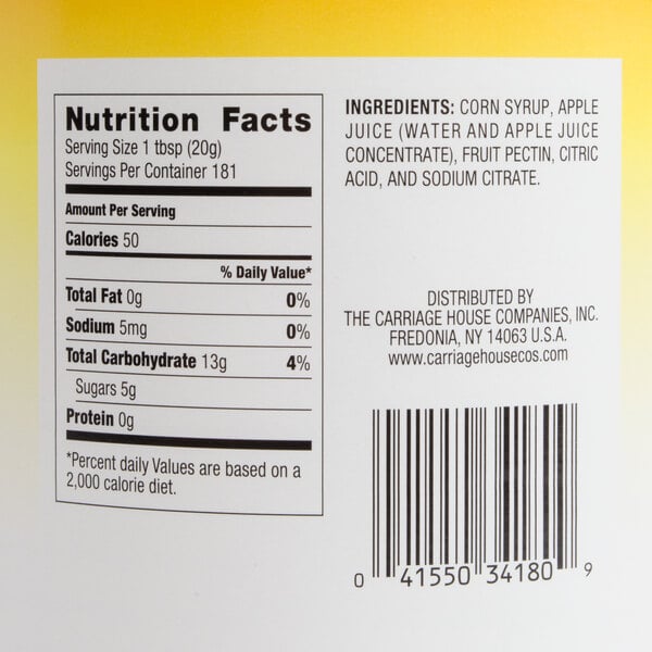 a label of a nutrition facts