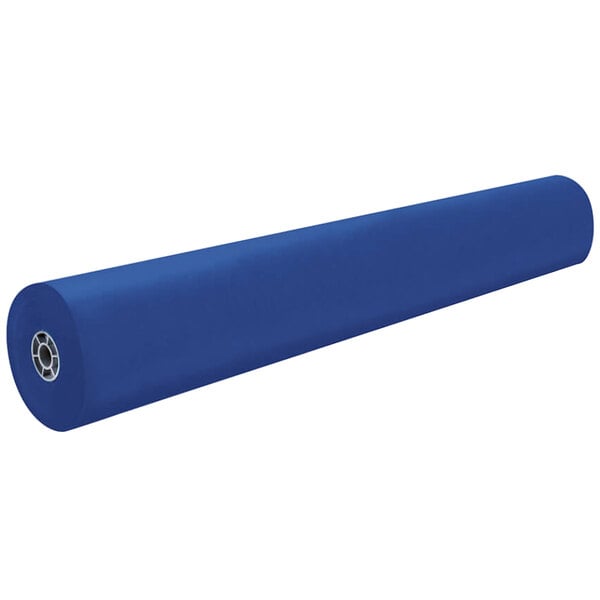 A roll of dark blue Pacon Kraft paper.