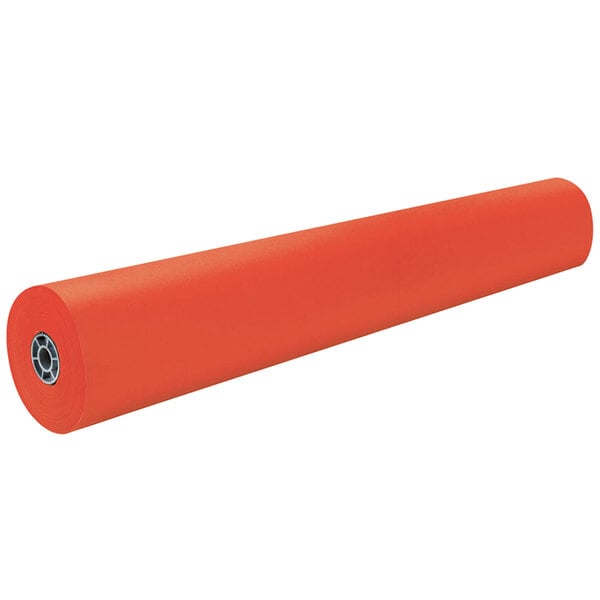 A roll of orange Pacon kraft paper.