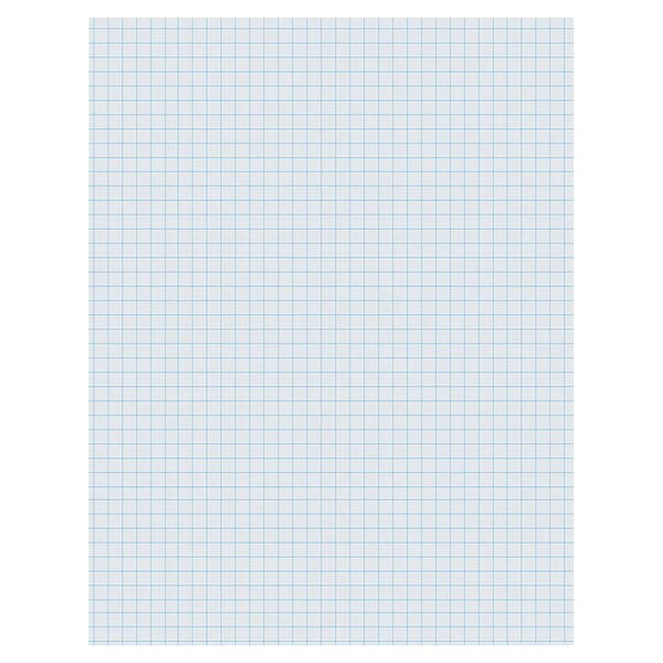 A white rectangular sheet of Pacon graph paper with blue 1/4" quadrille lines.