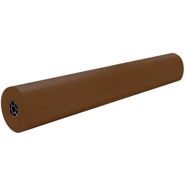 A brown roll of Pacon Rainbow Duo-Finish Kraft Paper.