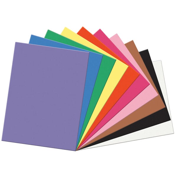 Download SunWorks 6517 18" x 24" Assorted Color Pack of 58# Construction Paper - 50 Sheets