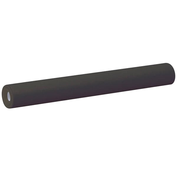 A roll of black paper on a white background.