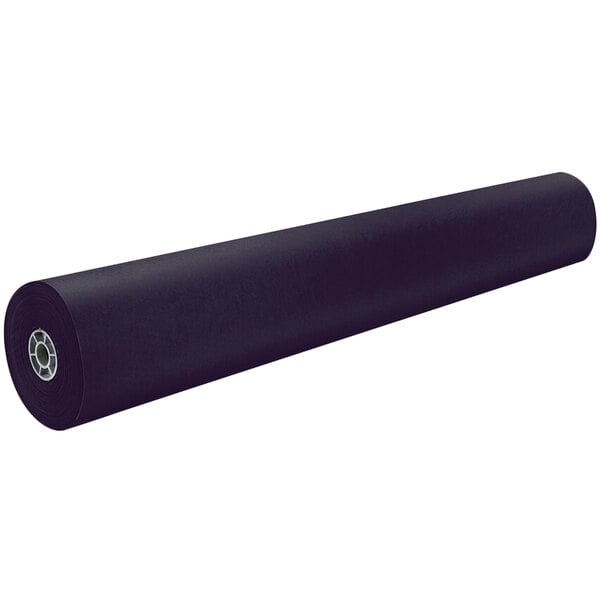 A roll of black paper on a white background.