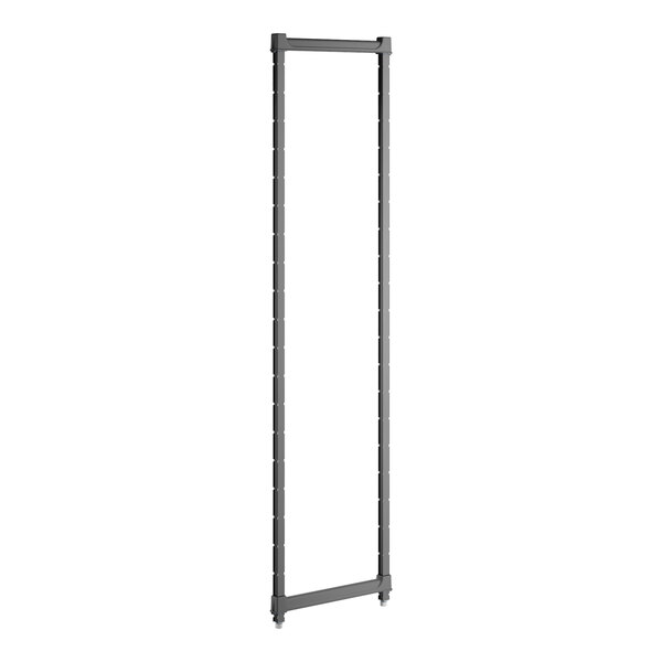A tall, rectangular, gray stationary post kit for shelving units.