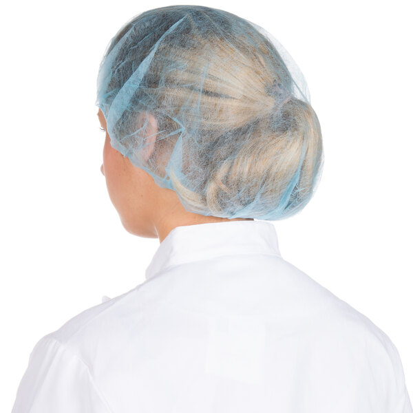 Royal Disposable Bouffant Caps Blue Non Woven 21 Inches 100 Per Pack RP110NWB 