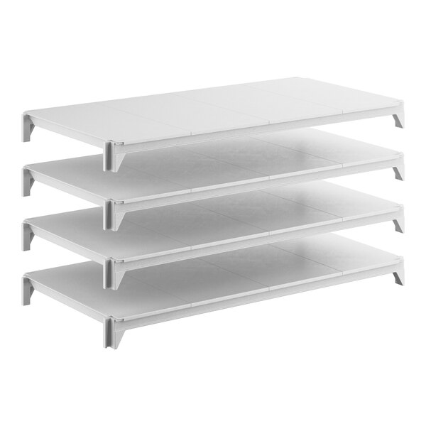 A four-tier solid shelf kit designed for storage, measuring 24 by 48 inches.