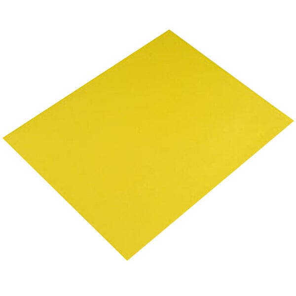 A yellow rectangular object on a white background.