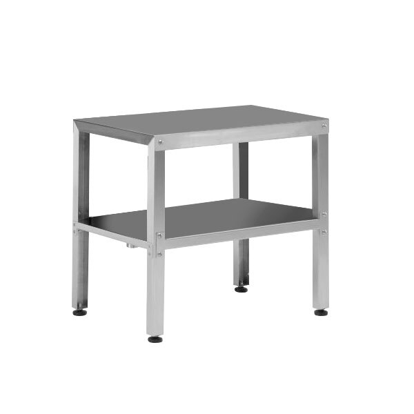 A Sammic potato peeler stand with a shelf.