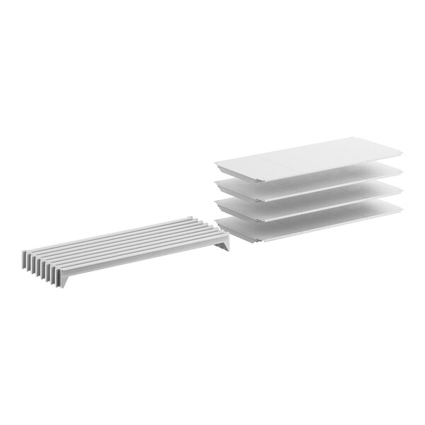 A white rectangular Camshelving® Premium shelf kit with 4 shelves.