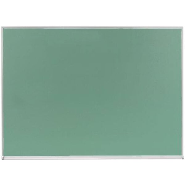 A green rectangular chalkboard with a white metal border.