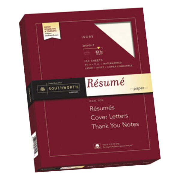 ivory or white resume paper southworth rd18ic 8 1 2 quot x 11 quot ivory 100 cotton box of 32 ivory or white resume paper southworth rd18ic 8 1 2 quot x 11 quot ivory 100 cotton box of 32