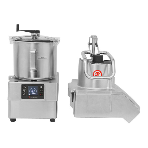 A Sammic CK-48V commercial food processor with a bowl and lid.