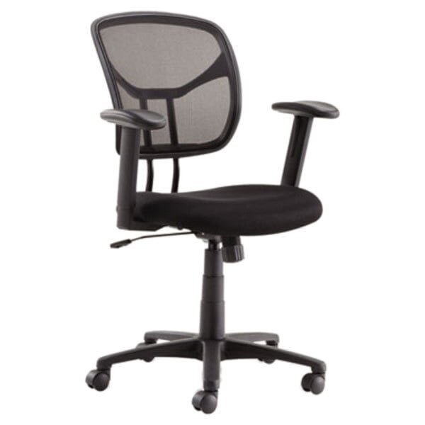 A black OIF office chair with a mesh back.