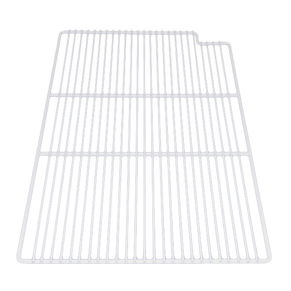 a close-up of a white metal grid