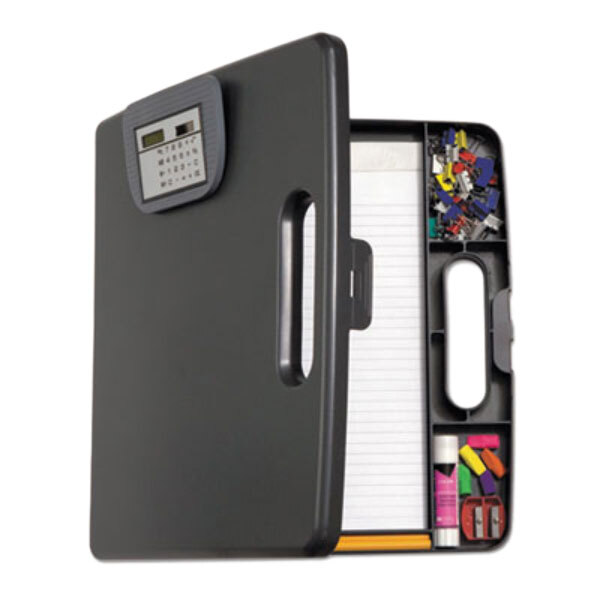 Officemate 83372 1" Capacity 8 1/2" x 11" Portable Storage Clipboard Case with Calculator