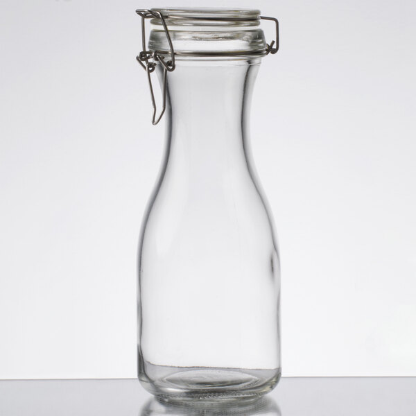 Acopa 17 oz. Glass Carafe with Resealable Lid - 12/Case