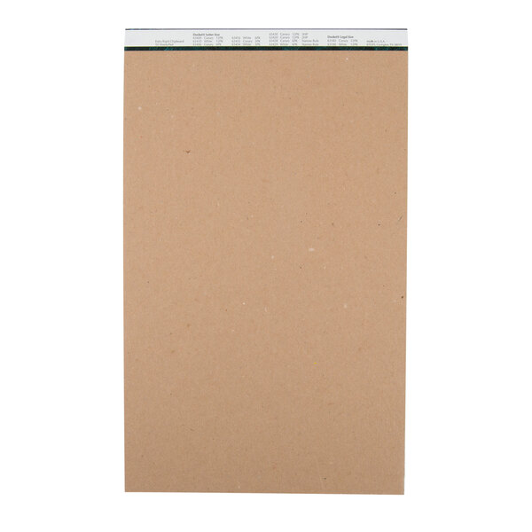 A brown rectangular cardboard package with white text for TOPS Docket writing tablets.