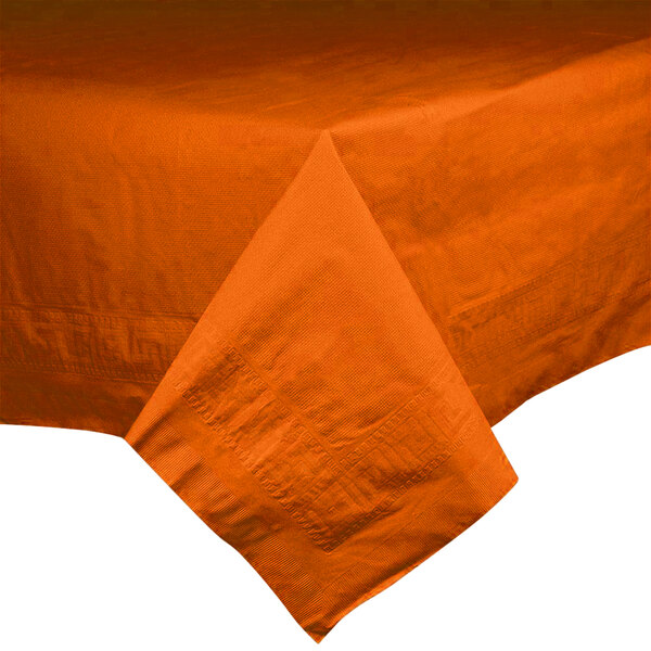 Hoffmaster 220608 54" x 108" Cellutex Bittersweet Orange Tissue / Poly