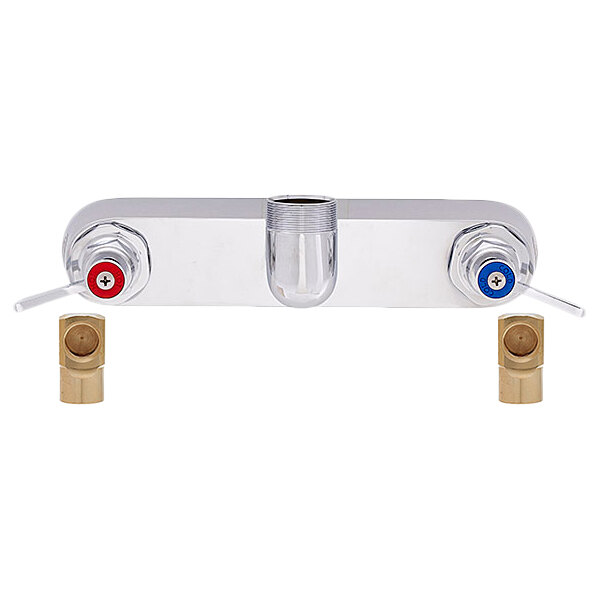 The Fisher brass faucet base with brass lever handles.