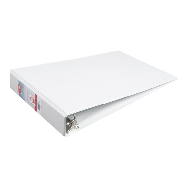 Cardinal CRD 22132 ClearVue 11" x 17" White Tabloid Size Binder with 2" Slant D Rings