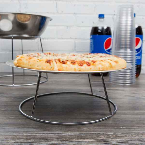 Choice 4" Chrome Plated Steel Pizza Stand