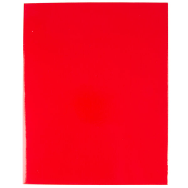 A red rectangular Oxford 2-pocket folder with a white background.