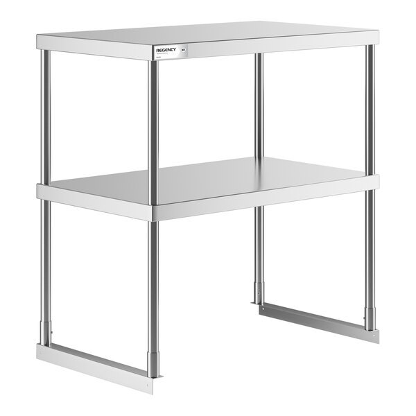 Regency Stainless Steel Double Deck Overshelf - 18" x 30" x 32"