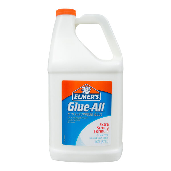A 1-gallon container of Elmer's Glue-All white multipurpose glue.