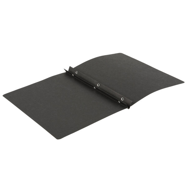 An Oxford black report cover with 3 metal fasteners.