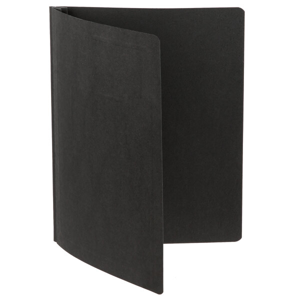 A black rectangular Oxford report cover.