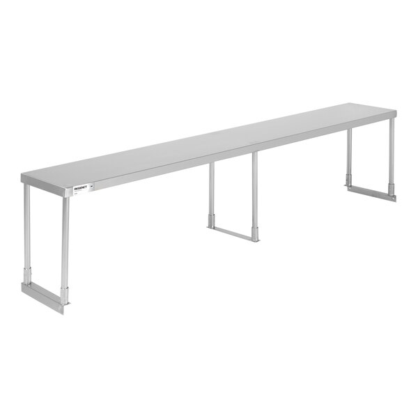 Regency Stainless Steel Single Deck Overshelf - 12" x 84" x 19 1/4"