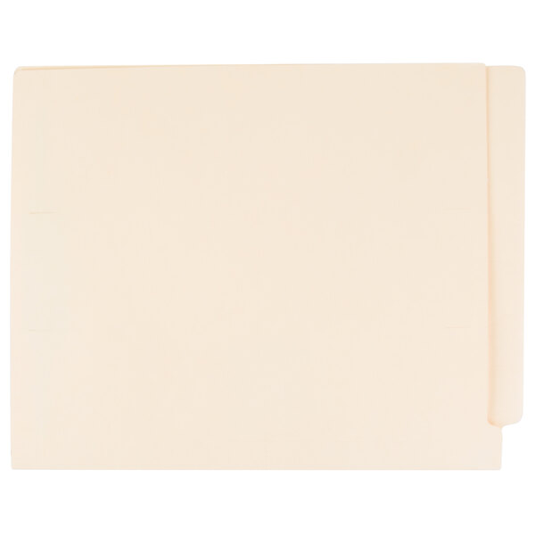 A white Pendaflex file folder with a piece of paper inside.
