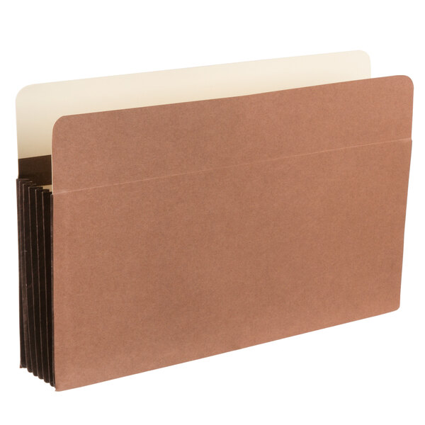 A brown Pendaflex legal size file pocket.