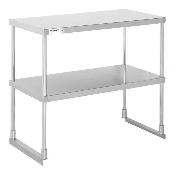 Regency Stainless Steel Double Deck Overshelf - 18" x 36" x 32"