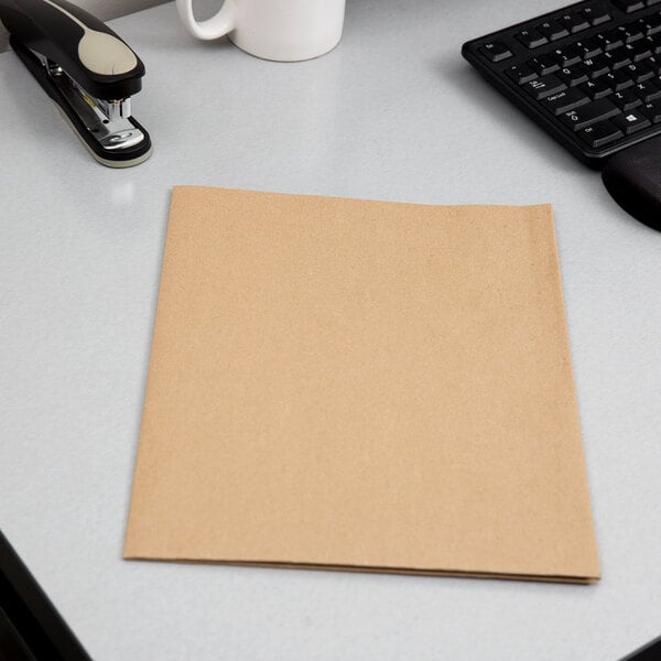 An Oxford Earthwise natural paper folder on a desk.