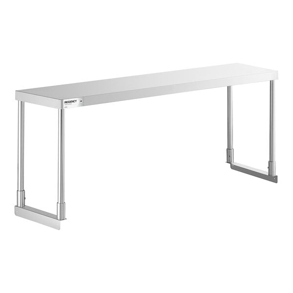 Regency Stainless Steel Single Deck Overshelf - 12" x 48" x 19 1/4"