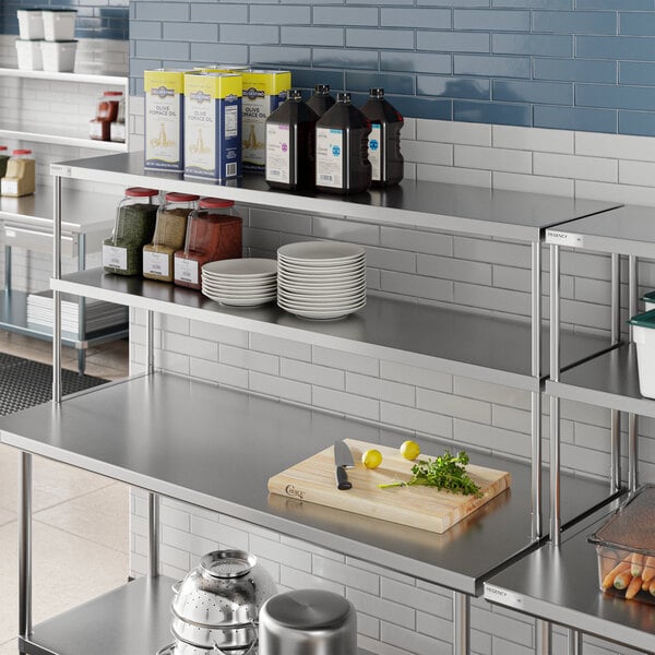 Regency Stainless Steel Double Deck Overshelf - 18" x 72" x 32"